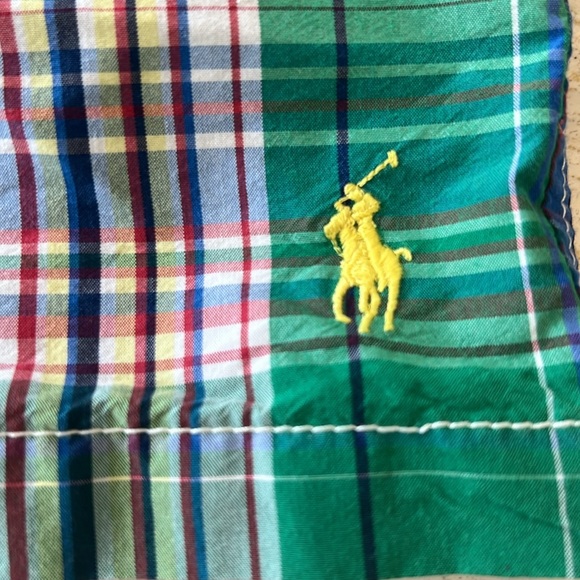 Polo by Ralph Lauren men’s large | plaid swim trunks | pony logo green blue - Picture 1 of 14